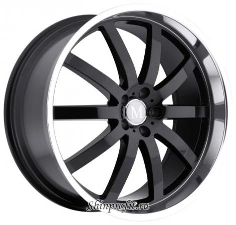 Фото Mandrus Wilhelm 8.5x18/5x112 D66.6 ET32 Gloss Black Mirror Cut Lip