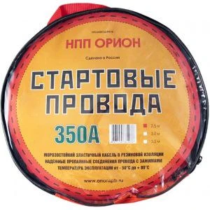 Фото Стартовые провода 350а, 2.5м, хладост, в сумке оригинальный орион 5038