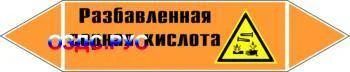 Фото Наклейка для маркировки трубопровода “разбавленная серная кислота” (k28