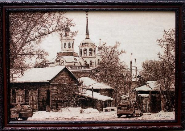 Фото Уникальная картина, холст/сепия, 30х45 см.