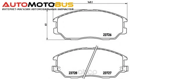 Фото Тормозные колодки дисковые brembo P30028