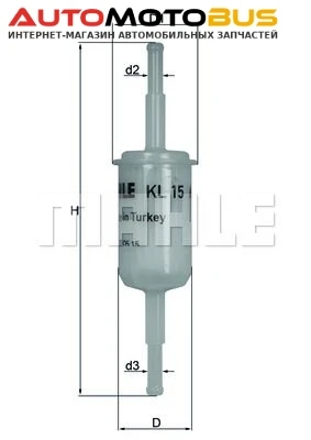 Фото Фильтр топливный KNECHT KL 15 OF