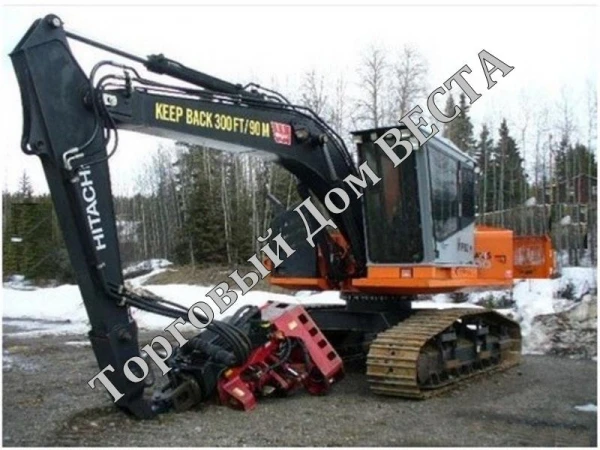 Фото Hitachi zx200 LL с харвестерной головкой 2006 года.